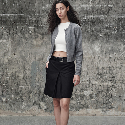 A摆休闲半身裙春夏中腰半裙