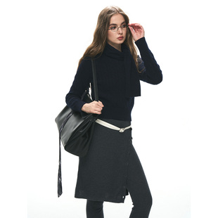 ANTIFORM背构 纯羊毛针织衫高级感送围巾外穿内搭毛衣女2025秋冬