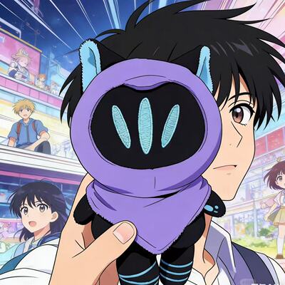 无畏契约幽影猫猫毛绒挂件