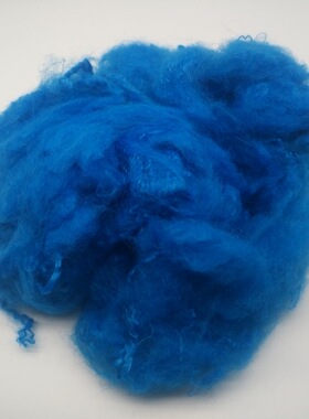 蓝色 2.5D51  涤纶化纤 福优思短纤超市 来样核价 少量现货一包起