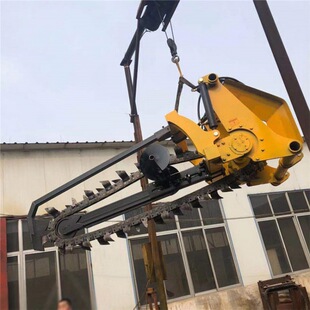 葡萄园施肥挖沟机  牵引式链条开沟机  果园挖沟管道开槽机