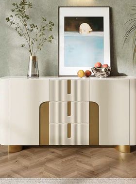 TK208#餐边柜轻奢玄关柜美式斗柜客厅储物柜欧式鞋柜意式入户岩板