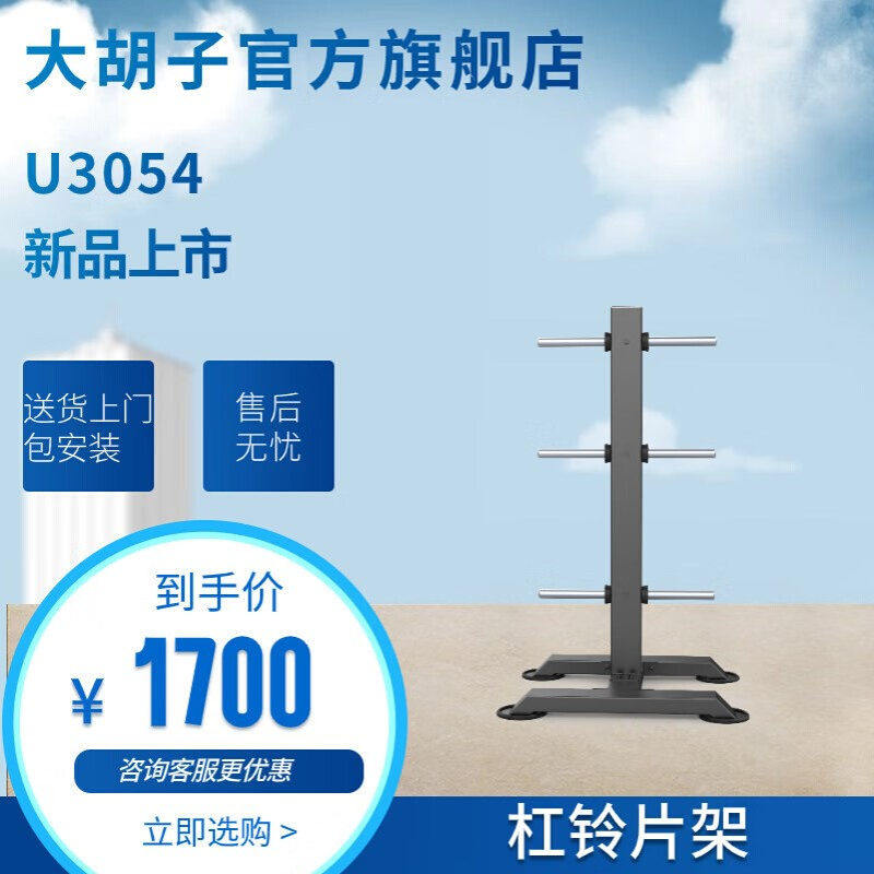 DHZ大胡子运动健身器材U3054铃片架家用商用锻炼健身房力量专用版