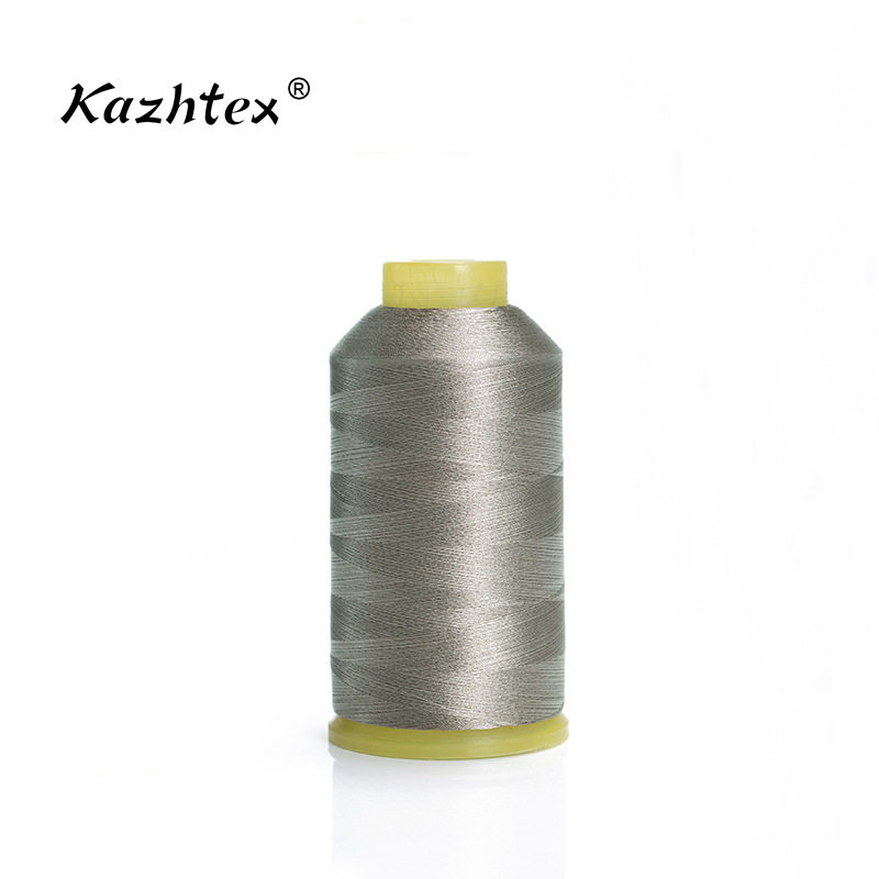 银纤维抗菌服装缝纫线70D/3股镀银导电绣花线低电阻工厂现货100g