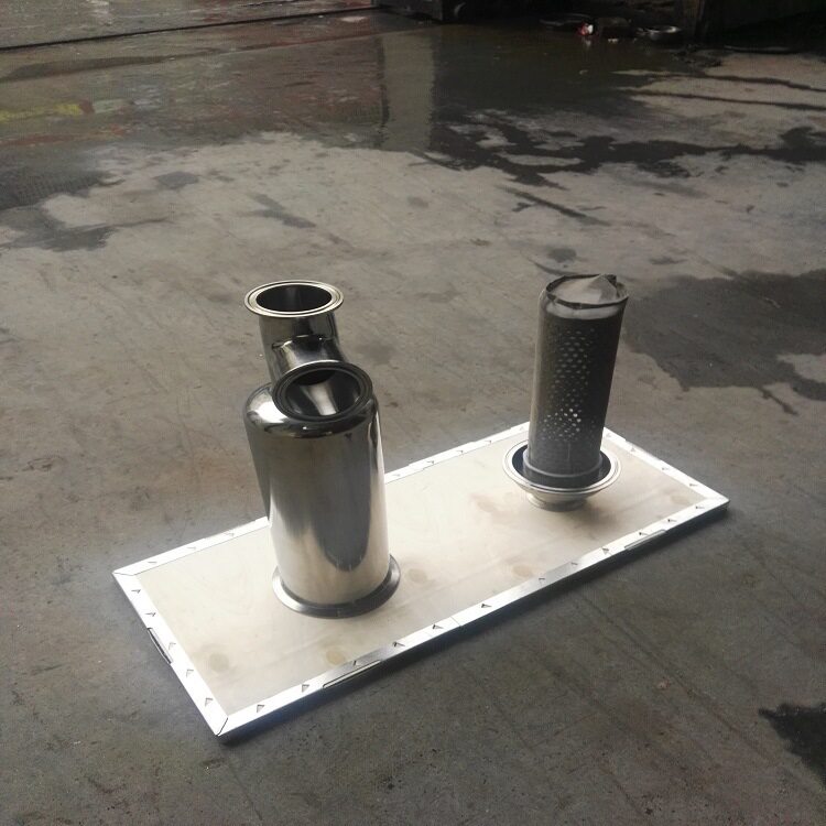厂家直销卡箍式出料过滤器不锈钢304卫生级直通式管道过滤器