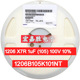 X7R 贴片电容 1uF 100V 1206 电容器 105 10% 1206B105K101NT