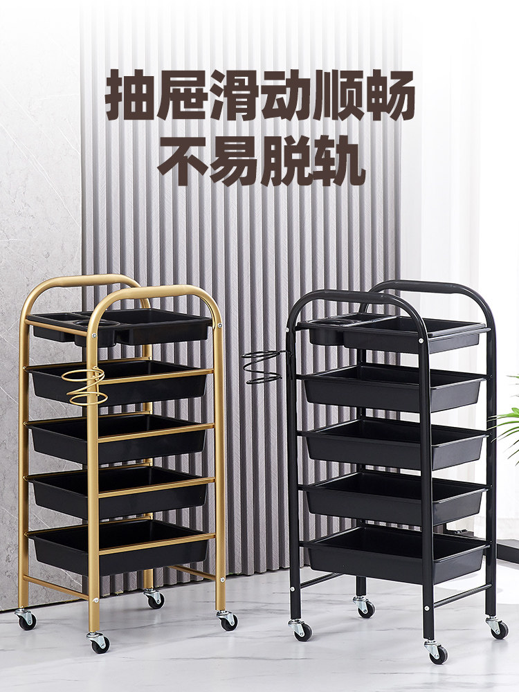 美发车发廊手推车杠车特价批发美容小推车理发店烫染工具车复古
