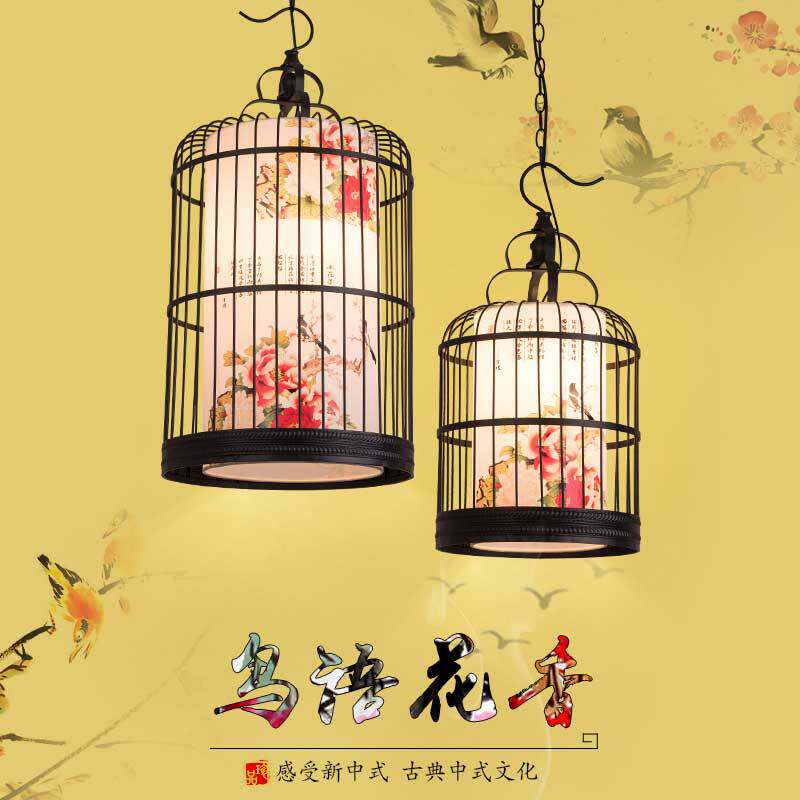 现代火锅店新中式羊皮灯笼工程吊灯复古仿古餐厅中国风现代小灯具