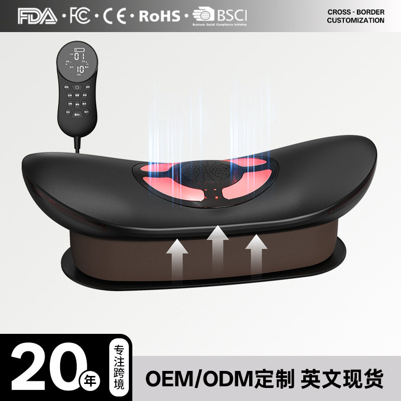 腰部按摩器跨境热敷按摩腰部颈部推拿按摩仪器家用按摩神器按摩枕