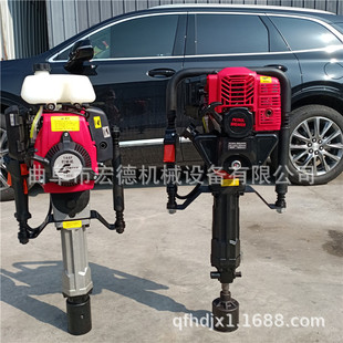 建筑果园钢木桩植桩机 冲击式手持打木机 湖泊堤坝加固打桩机