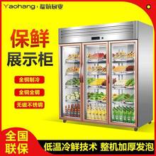 三开门保鲜柜冷藏展示柜冷冻商用冷柜蔬菜串串双三门点菜柜