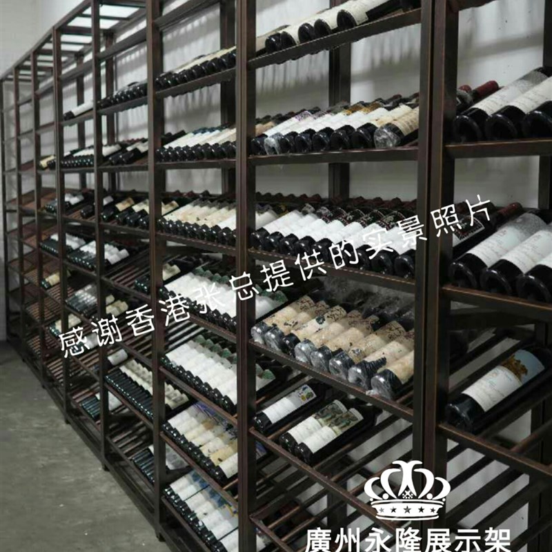 定制地下室简易酒架设计不锈钢酒架柜简约展示架立式酒瓶酒陈列架