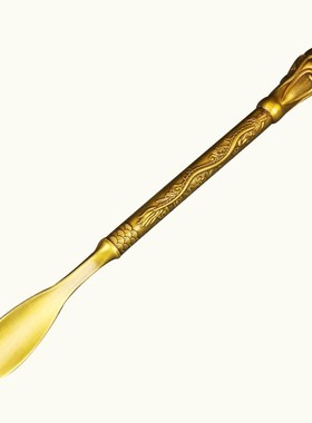 古玩铜器收藏仿古做旧纯铜寿星鞋拔子提鞋用品家居装饰工艺品摆件