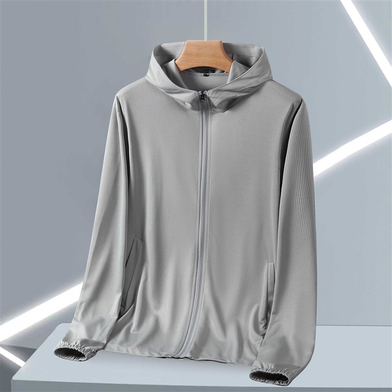 男加肥加大码防晒衣夏季超薄胖子休闲宽松网眼外套户外钓鱼皮肤衣