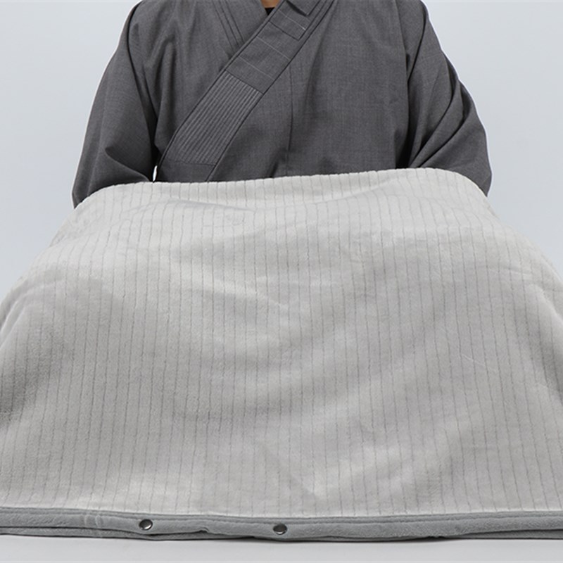 远尘打坐毯禅修毛毯瑜伽盖腿毯护腰毯居士多用绒毯休闲毯僧人纽扣