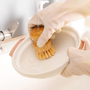 咖啡机粉碗刷清洁刷洗碗刷短柄清洁去污刷子洗锅神器木柄天然棕榈