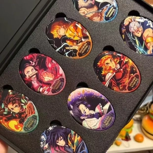 鬼灭之刃特典吧唧蝴蝶富冈义勇炭治郎动漫周边胸针谷子周边送礼物