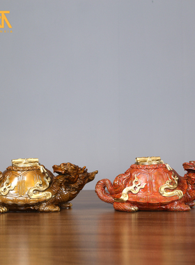 大号纯铜龙龟摆件龙头龟铜制神兽赑屃霸下河洛图开业乔迁礼品