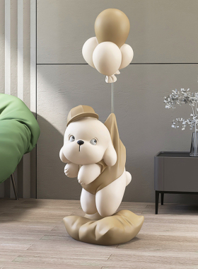 大型卡通狗落地摆件家居饰品客厅沙发电视柜旁装饰品乔迁新居礼品
