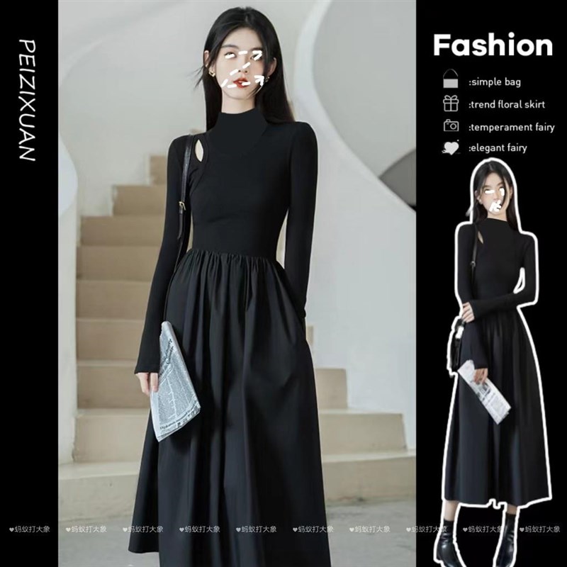 哺乳衣外出辣妈款秋冬季法式气质潮妈哺乳连衣裙外穿产后喂奶衣服