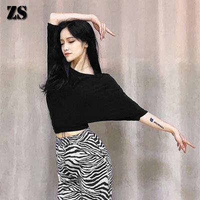 拉丁舞大一字领露肩练功舞蹈服女多种穿法连衣裙宽松上衣裙 Y147