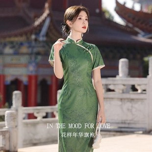 国风连衣裙温婉气 花样年华旗袍 新款 蕾丝文艺z春少女年轻中式