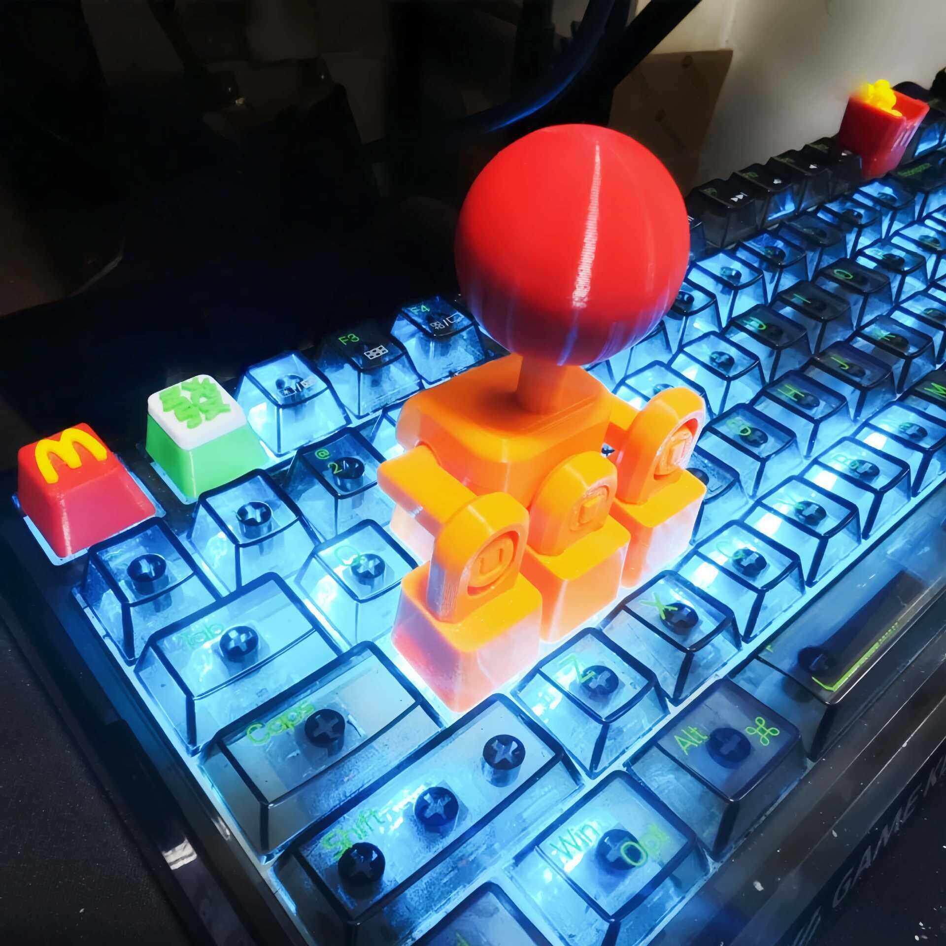 新奇特3d打印游戏摇杆拳皇键帽机械键盘键帽3D打印wasd方向键rk54