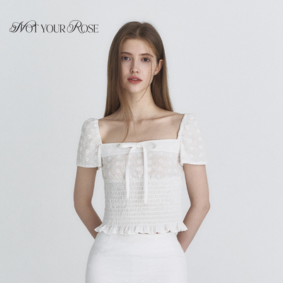 Notyourrose 碎花泡泡袖衬衫2026年春季新款纯欲风甜美百搭短袖