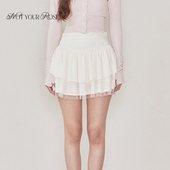 黄英宁艺卓同款 Notyourrose2025夏季 miu里miu气少女蓬蓬半身裙女