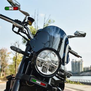 适用于川崎Z900RS前挡风玻璃 复古前风挡镜改装配件18-24年