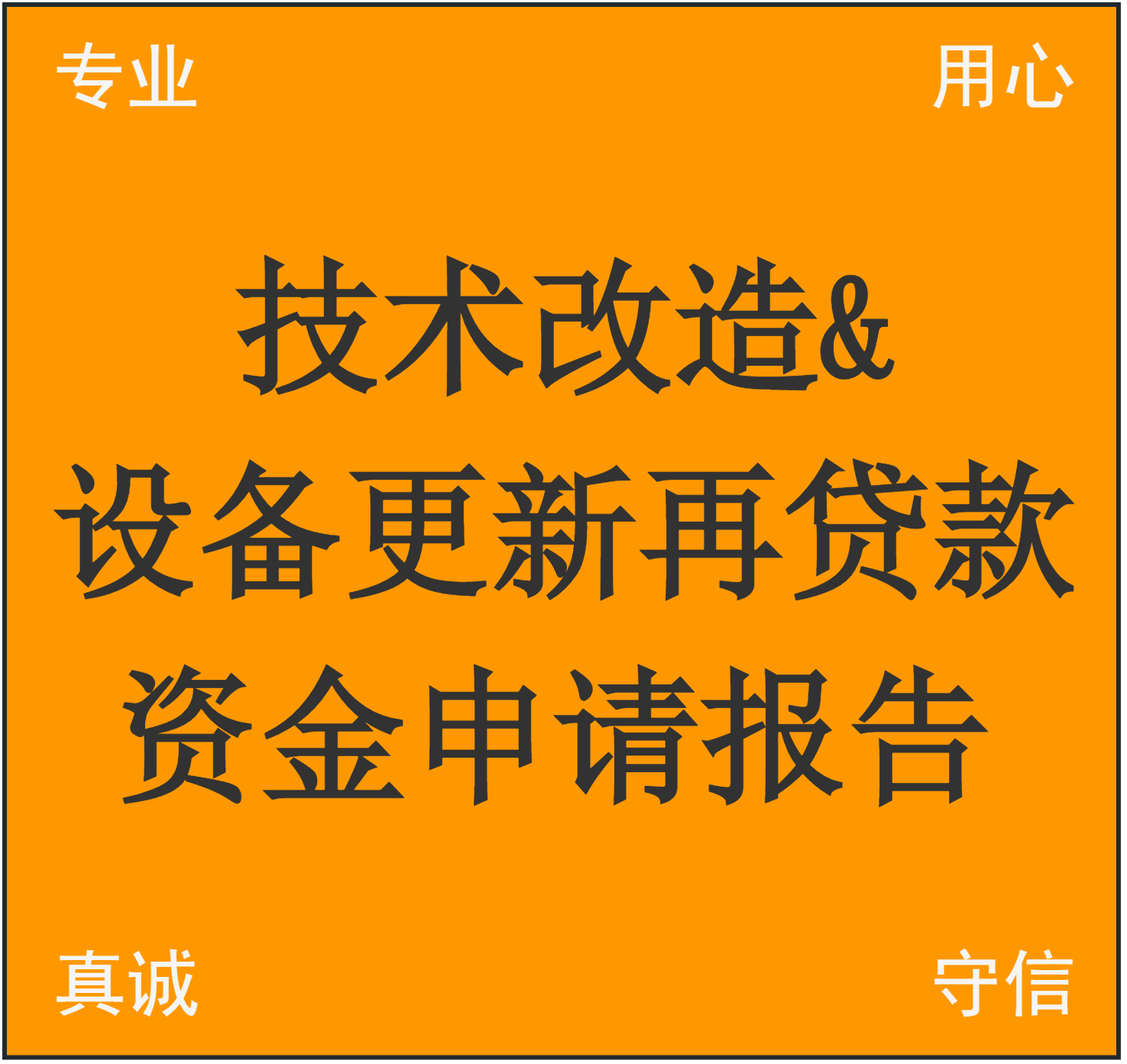技术改造和设备更新再贷款项目 资金申请报告 资金申报