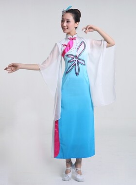 速发秧歌02服16春夏出新款伞舞演季服古典舞蹈服装扇子舞小城雨巷