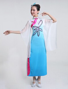 速发秧歌02服16春夏出新款伞舞演季服古典舞蹈服装扇子舞小城雨巷