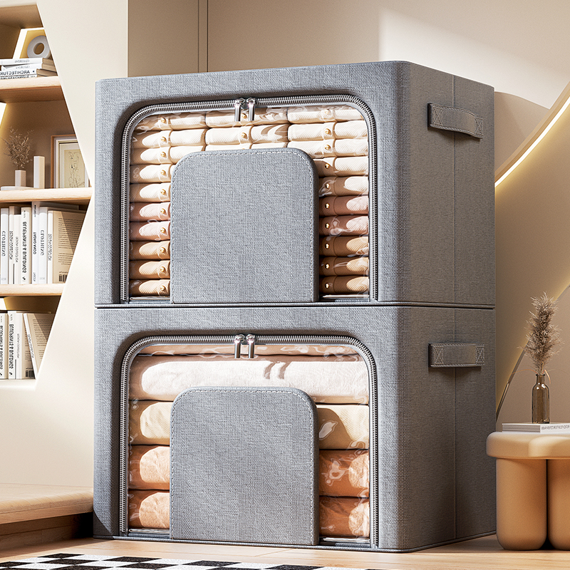 速发衣柜衣服收纳箱家子衣物布艺被用整神盒理器大容量折叠百纳储
