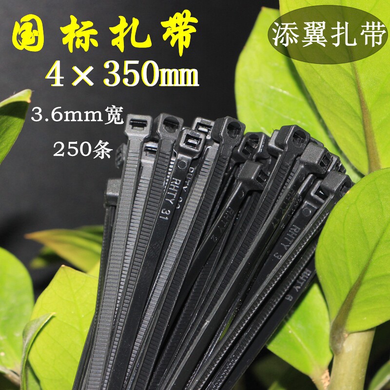 速发式国线标料扎带尼龙扎塑固定卡扣4*50mm一次性防盗封条札带