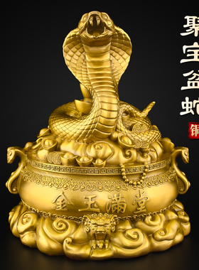 现货速发铜蛇摆件黄铜十二生肖蛇本命年2025年巳蛇如意蛇家居书柜