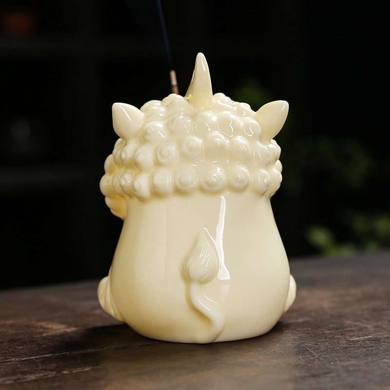 速发创意貔貅香薰炉陶瓷摆件家用室内招财茶宠茶桌香炉线香插香座