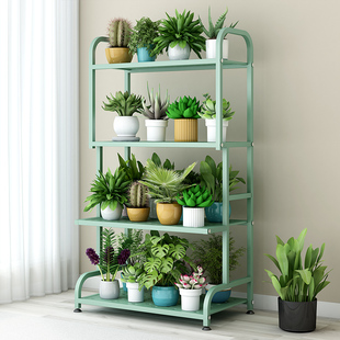 速发花架子多层客厅落地式置置花台布物铁艺简约多肉绿萝架盆架