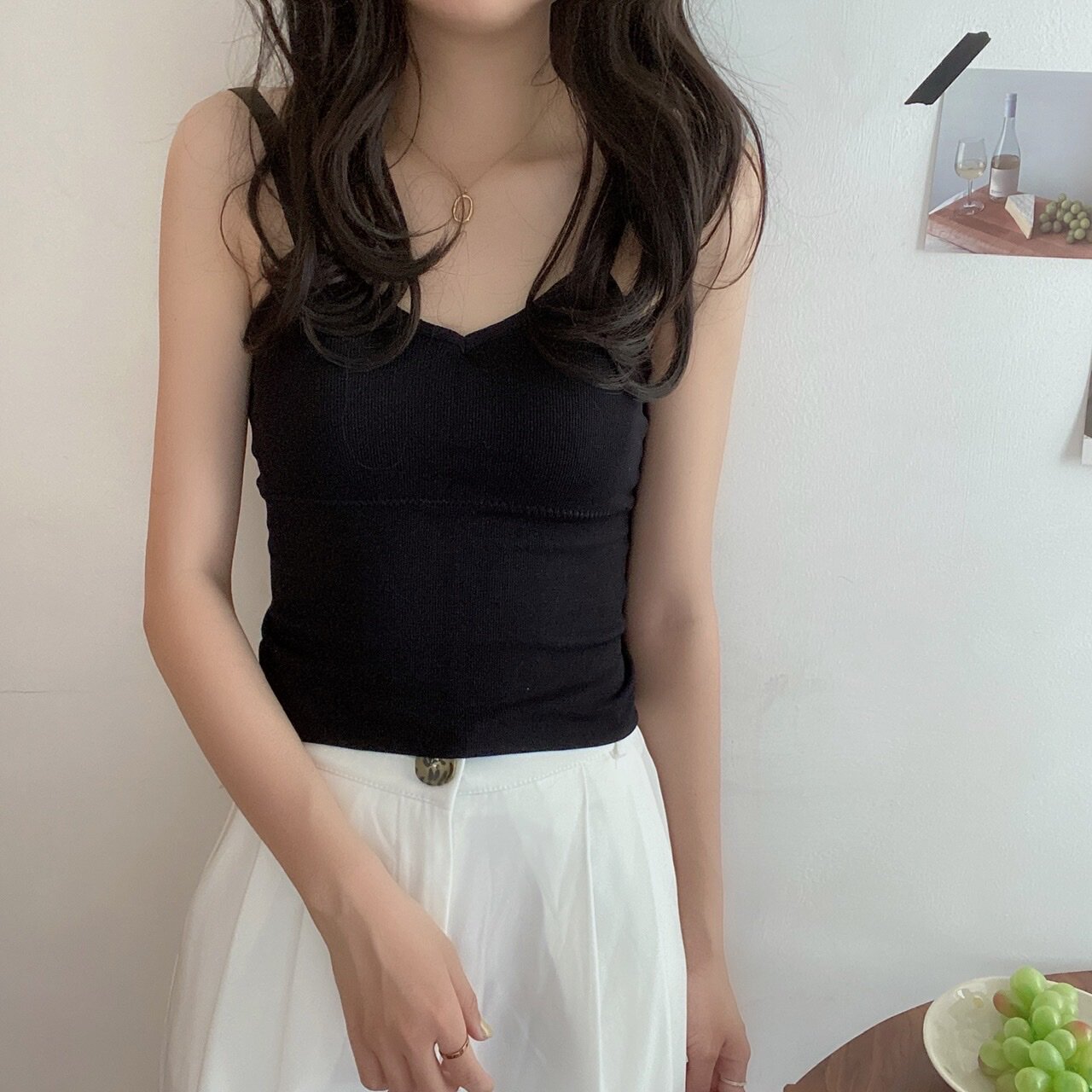 速发针织小背心内衣抹胸妹色钢辣白外穿百搭带胸垫无甜圈吊带裹胸