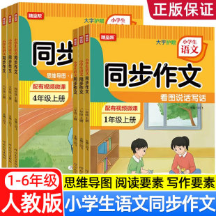 2025同步作文人教版 小学生语文1年级2年级3年级4年级5年级6年级大字护眼思维导图视频微课阅读要素写作要素真题训练一课一练大全