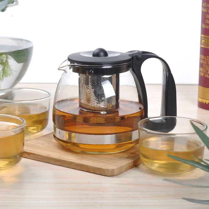 玻璃泡茶壶耐热耐高温小冲茶w器花茶水壶过滤透明家用功夫茶具富