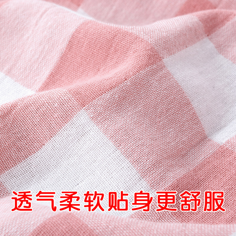 纯棉纱布透气浴袍男女情侣薄睡衣成人加肥双N层睡袍夏季游泳汗蒸