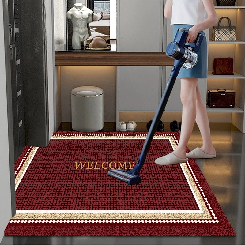 红色门口入户门地垫入户门脚垫进门防滑垫子家用地V毯大门口进户
