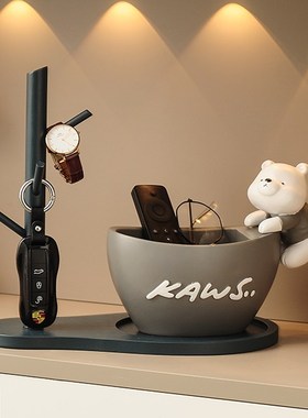 元宝入户鞋柜玄关钥匙置物架收纳摆件门口客O厅家居装饰品乔迁礼