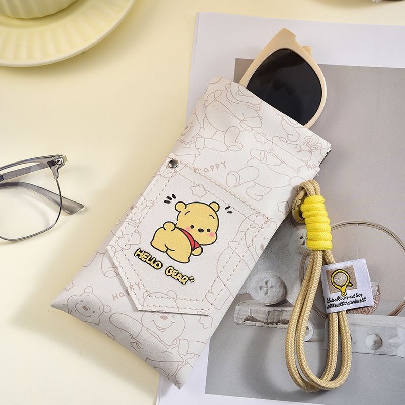 可爱新款眼镜收纳袋自动闭合便携女可H挂包墨镜手提袋眼镜盒防丢