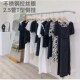 服装 银色挂衣杆落地 店展c示架不锈钢拉丝简约上墙正侧挂货架女装