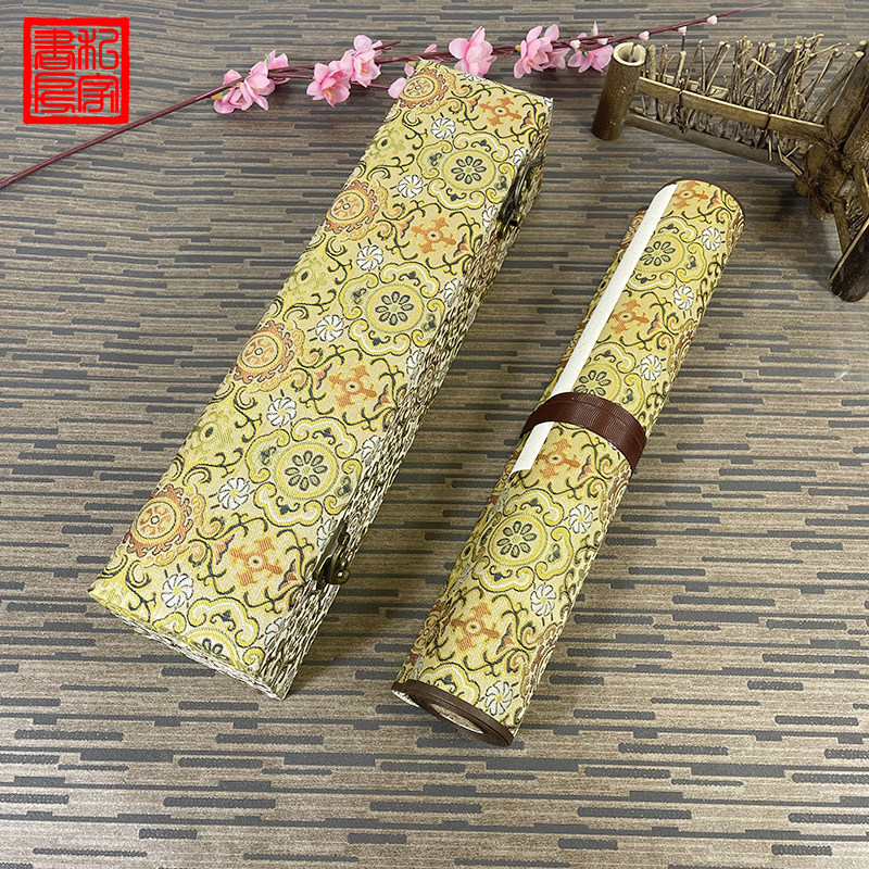 宣纸手卷3米5h米10米画轴半生半熟仿古空白长卷书法国画卷轴定制