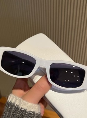 欧美街头凹c造型装饰嘻哈太阳眼镜网红显脸小方形眼镜遮阳墨镜女