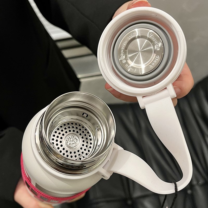 简约保温杯男女士高颜值外带茶隔C泡茶杯子随行不锈钢便携学生水