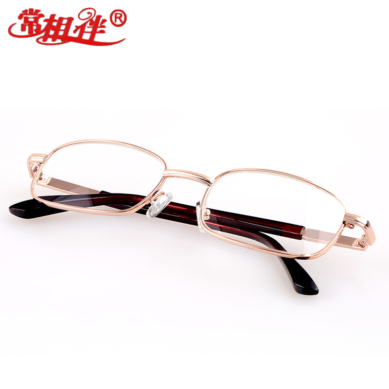 老花镜细度数玻璃平j光无度数50 75 125 450 600度老人眼镜男女款